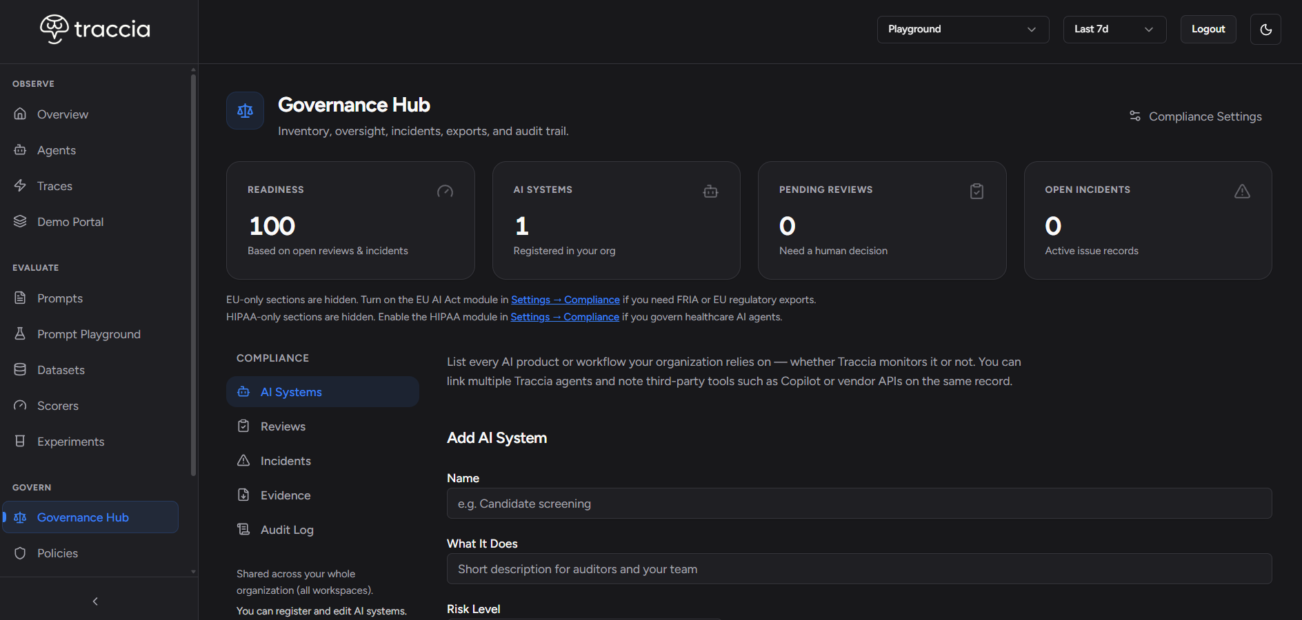Governance Hub