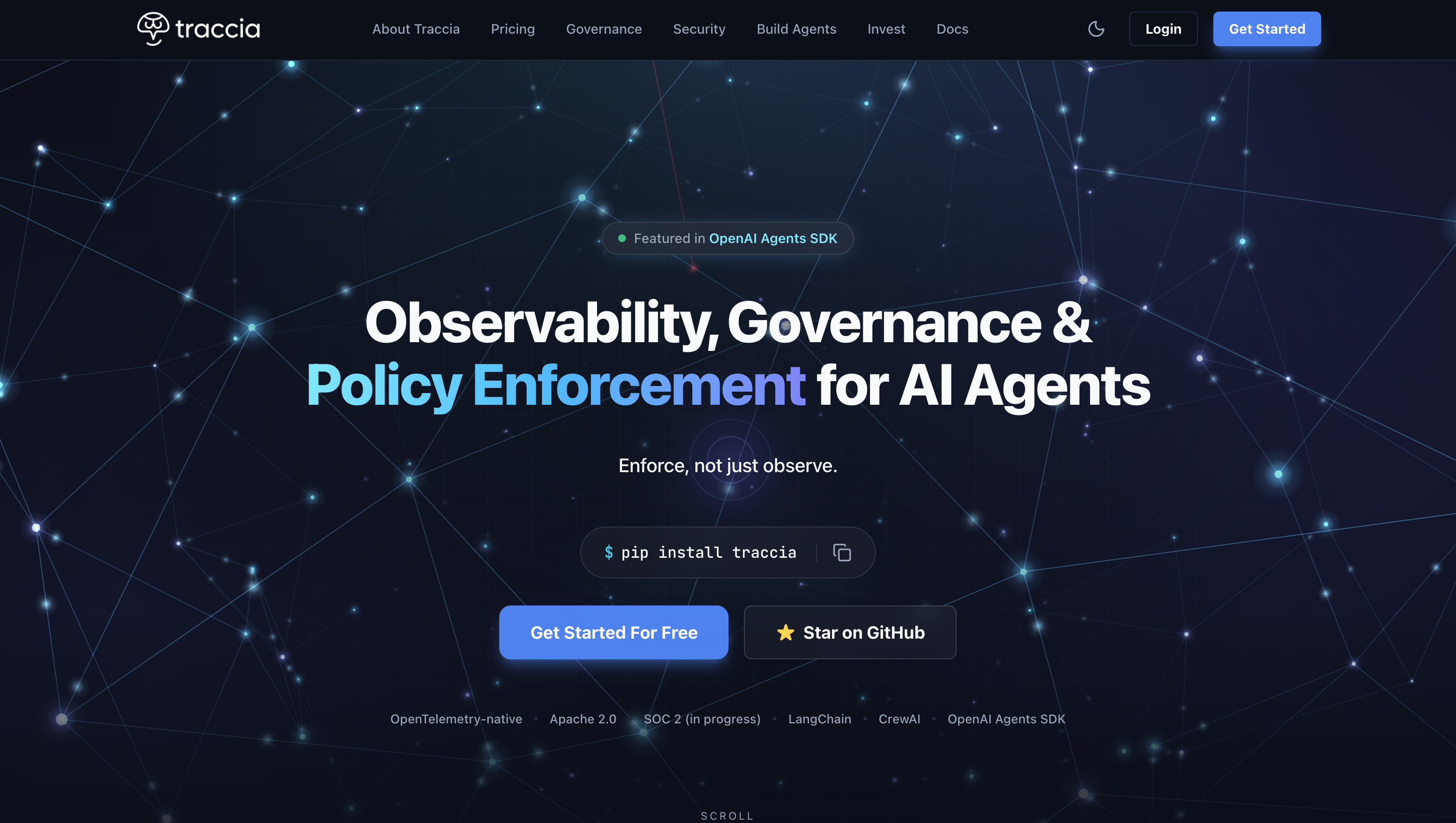 Traccia | Agent Observability, Governance & Policy Enforcement